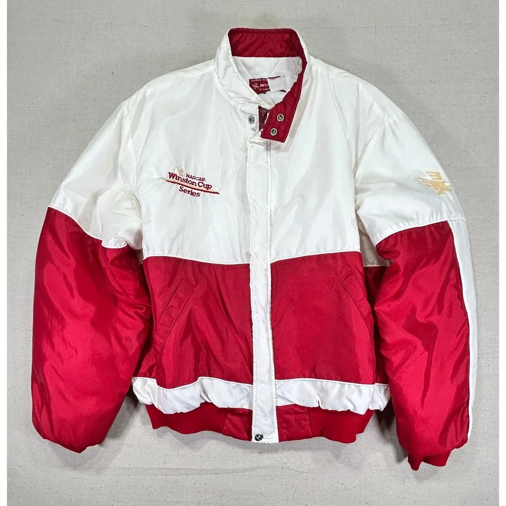 Vintage WINSTON Swingster Men's Medium Puffer Racing Jacket‎ NASCAR USA MADE